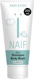 Naïf Baby & Kids 2in1 Shampoo & Body Wash No Perfume, 200 ml