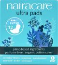 Natracare serviettes hygiéniques super avec ailes, 12 pièces