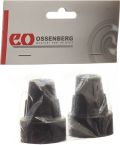 OSSENBERG Krückenkapsel schwarz 16mm, 1 Paar