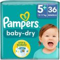 PAMPERS Baby Dry Gr5+ 12-17kg Jun Pl écon 36 pièces