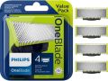 PHILIPS Lames de rechange OneBlade, 4 pièces