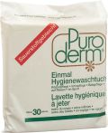 PURODERM lavettes hygiéniques jeter, 30 pièces