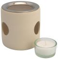 Farfalla Zylinder Räucherstövchen beige mit Sieb