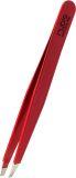 RUBIS Pincette biseautée rouge Inox