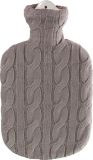 Sänger Wärmflasche 2l Strickbezug Zopf dunkelbeige