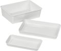 SEMADENI plateau plastique 19x15x4cm mélamin blanc