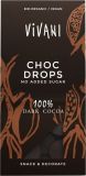 Vivani Choc Drops 100% Kakao, 100 g
