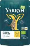 YARRAH Nourriture pour chats Filets avec poulet en sauce bio