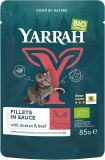 YARRAH Nourriture pour chats Filets de boeuf en sauce bio