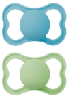 MAM Air lolette silicone 16-36M blue/greeen, 2 pièces