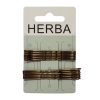HERBA Klemme gewellt braun 6 + 6.5 cm, 12 Stück