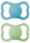 MAM Air Nuggi Silikon 16-36M blue/green, 2 Stück