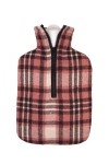Frosch bouillotte PVC 1.8l flanelle carreaux rose