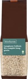 Biofarm Riz complet long grain