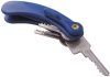 SUNDO tourne-clé 12cm bleu pour 3 clés