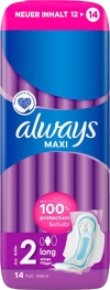 always Maxi Binde Long mit Flügeln, 14 Stück