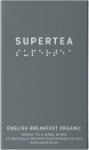 SUPERTEA English Breakfast Organic Sachets, 20 pièces