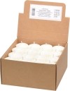 Eubiona Bougies chauffe-plat blanches, 48 ​​pièces