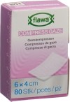 FLAWA compresse gaze coup 4x6cm réd germ 80 pièces