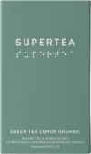 SUPERTEA Green Tea Lemon Organic Sachets, 20 pièces