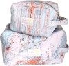 Lili Pepper Organic Cotton Pouch Quilted Marble Blue BIG