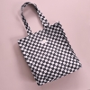 Lili Pepper Tote Bag Check Black Offwhite