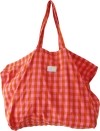 Lili Pepper Baumwolltasche Check Pink Orange