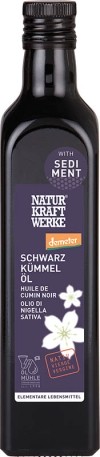 NaturKraftWerke Huile de cumin noir vierge avec sédiment