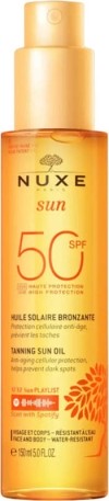 NUXE SUN Huile Bronze Visage&Corps SPF50 Spray, 150 ml