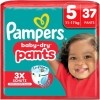 PAMPERS Baby Dry Pants Gr5 12-17kg Jun écon 37 pièces