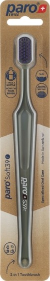 paro Zahnbürste Soft 39 r re-grey, 1 Stück