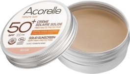 Acorelle Feste Sonnencreme beige SPF50+ Dose, 20 g: Produktbild