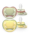Avent Philips sucette Ultra Air Day 18+M blanc/vert, 2 pièces