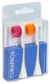 CURAPROX Hydrosonic Ersatzbürstenkopf sensitive rot-orange, 1 Paar