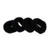 HERBA élastique cheveux 4cm frottée noir 4 pièces