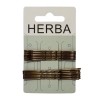 HERBA Klemme gewellt braun 6 + 6.5 cm, 12 Stück