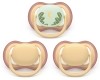 Avent Philips Sucette Ultra Air Day&Night 0-6M blanc-beige/beige motif, 3 pièces