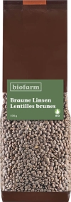 Biofarm lentilles brunes, 500 g