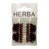 HERBA petite pince 2cm brun, 4 pièces