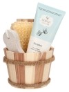 Sidefyn Geschenkset Holzkübel Duschcreme Sensitive