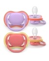 Avent Philips Sucette Ultra Air Day 18+M rose/rouge, 2 pièces