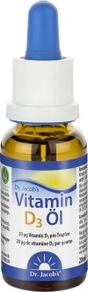 Dr. Jacob's vitamine D3 huile 800 UI 640 gouttes, 20 ml, EXP 31.10.2026