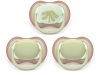 Avent Philips Sucette Ultra Air Day&Night 6-18M vert-beige/beige motif, 3 pièces