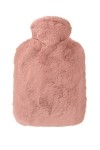 Frosch Wärmflasche PVC 1.8l Langhaar-Flausch altrosa