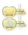 Avent Philips Sucette Ultra Air Day&Night 18+M  blanc-beige/beige motif, 2 pièces