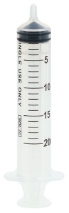 SOL-M Spritze ohne Nadel 20ml exzentrisch steril 3-teilig, 100 Stück