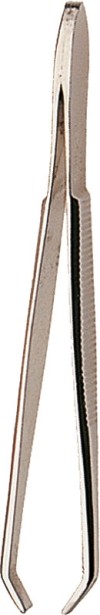 NIPPES Pincette 8cm recourbée nickelé