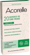 Acorelle Bandes de cire froide pour le corps, 20 pièces