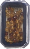 AMBERSTYLE Bernstein citrin cognac Karabiner, 36cm