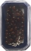 AMBERSTYLE ambre 36cm cognac foncé mousqueton 